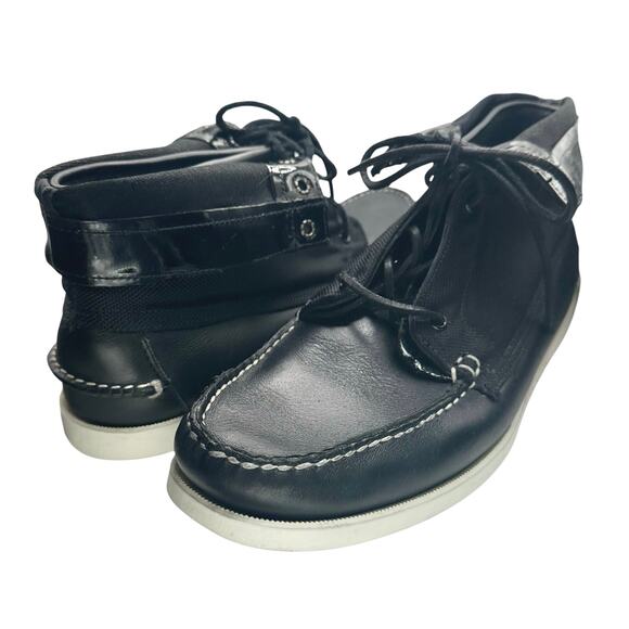 Sebago x Vane | Men | Docksides Leather Nylon Convertible Boat Shoes | Size 13 M main image 5